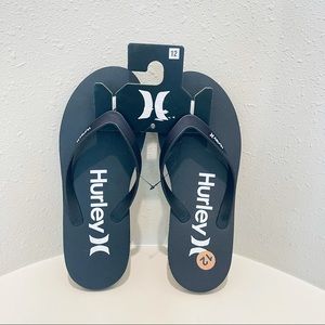 Hurley Men’s Black Flip flops/Sz:12/NWT